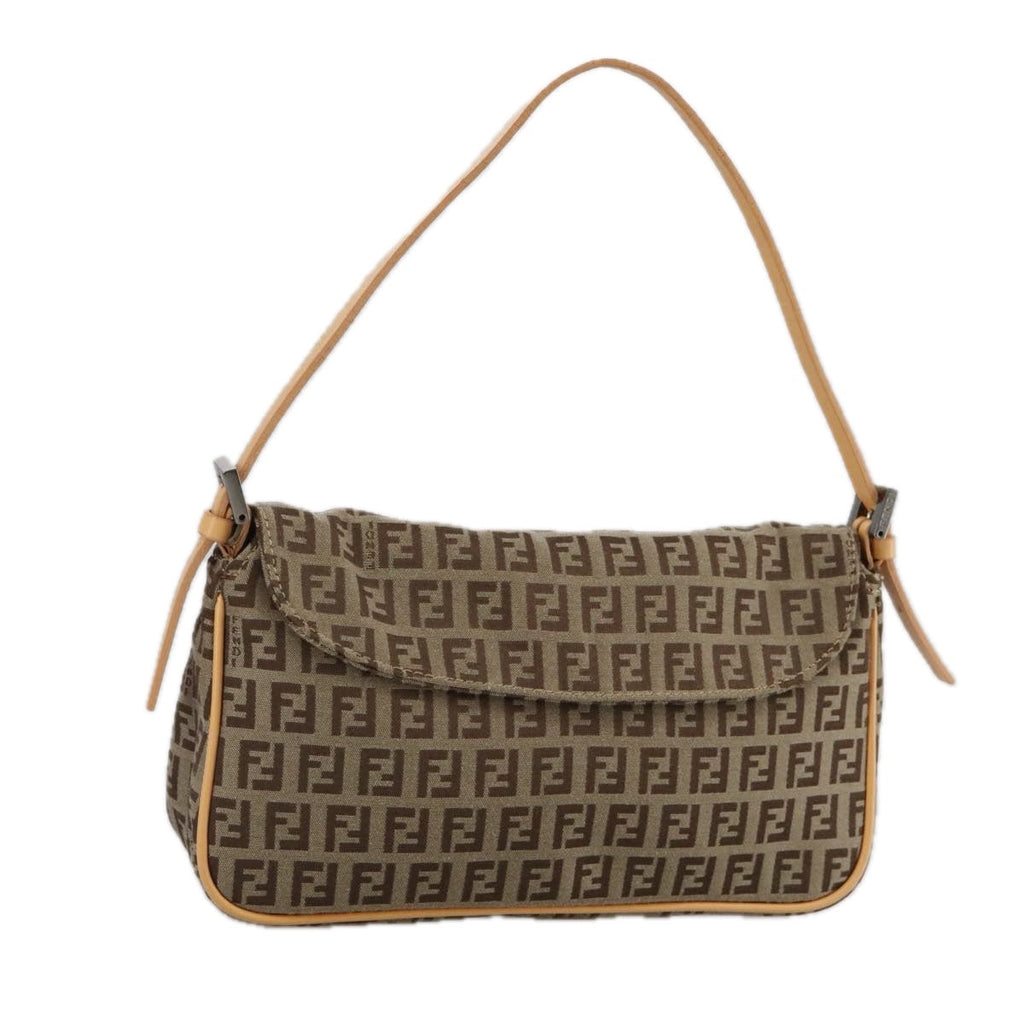 FENDI Zucchino Canvas Hand Bag Beige 109493
