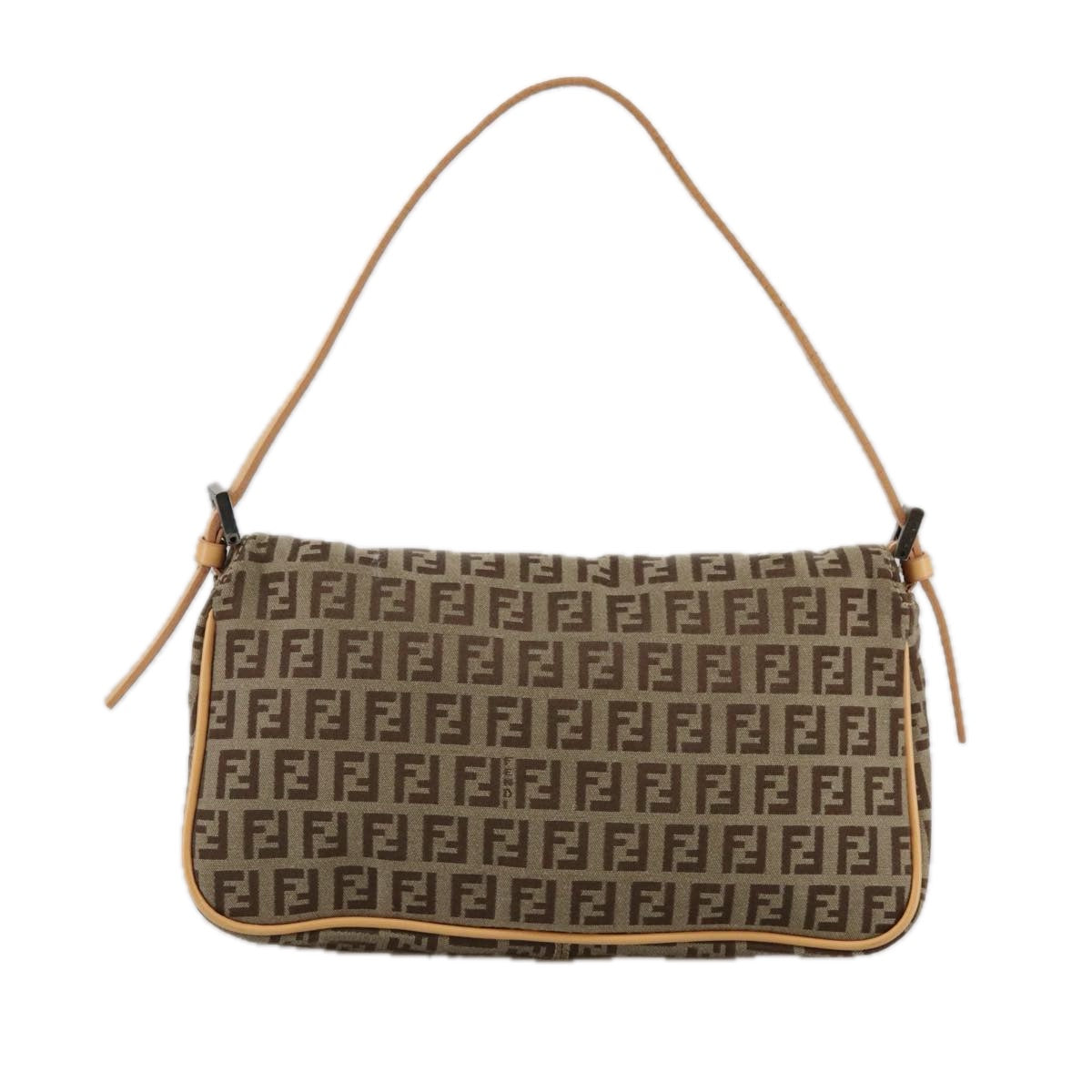 FENDI Zucchino Canvas Hand Bag Beige 109493