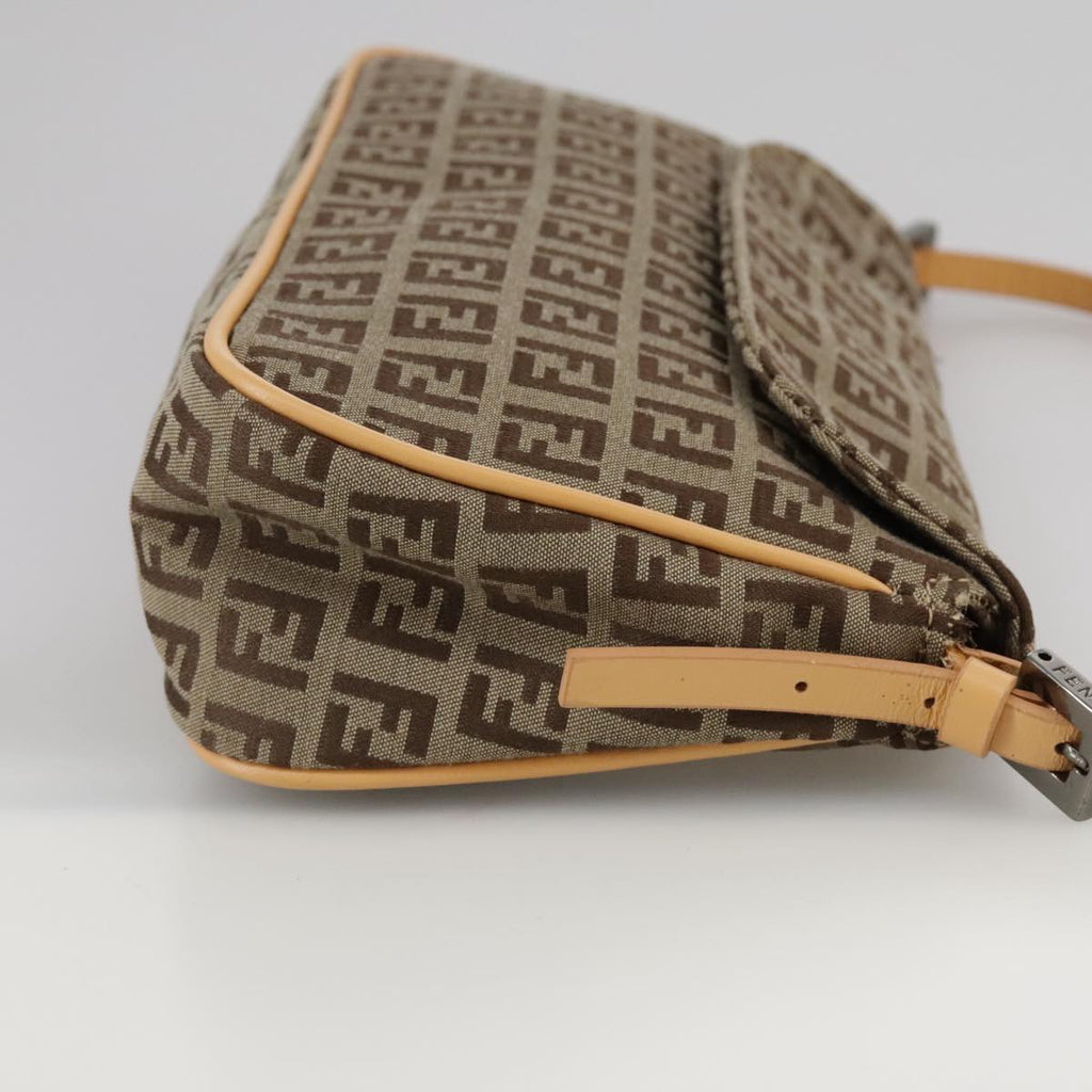 FENDI Zucchino Canvas Hand Bag Beige 109493