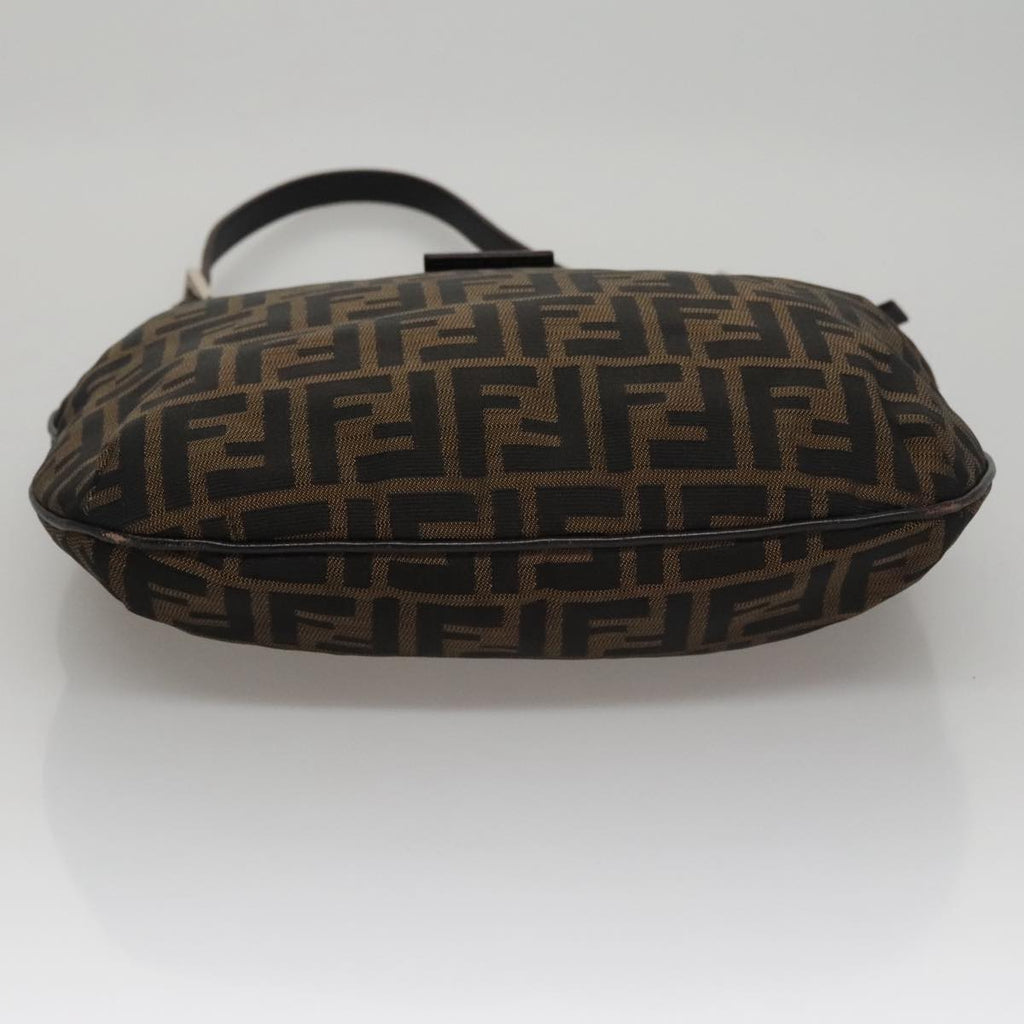 FENDI Zucca Canvas Shoulder Bag Brown Black 109499