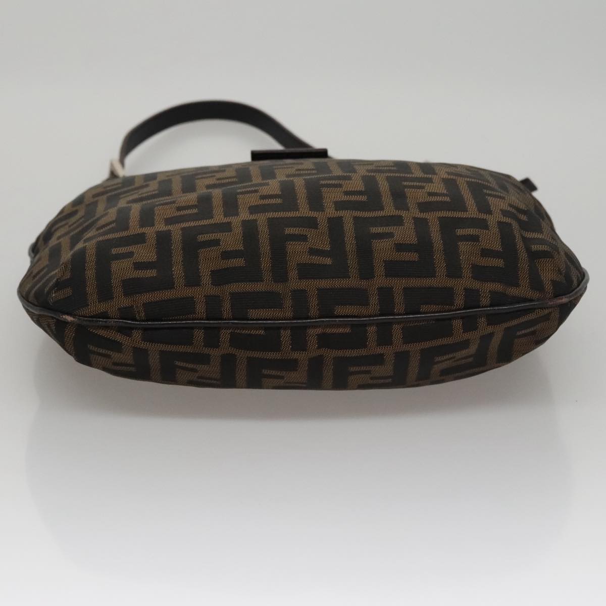 FENDI Zucca Canvas Shoulder Bag Brown Black 109499