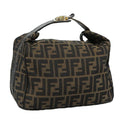 FENDI Zucca Canvas Hand Bag Brown Black 109509