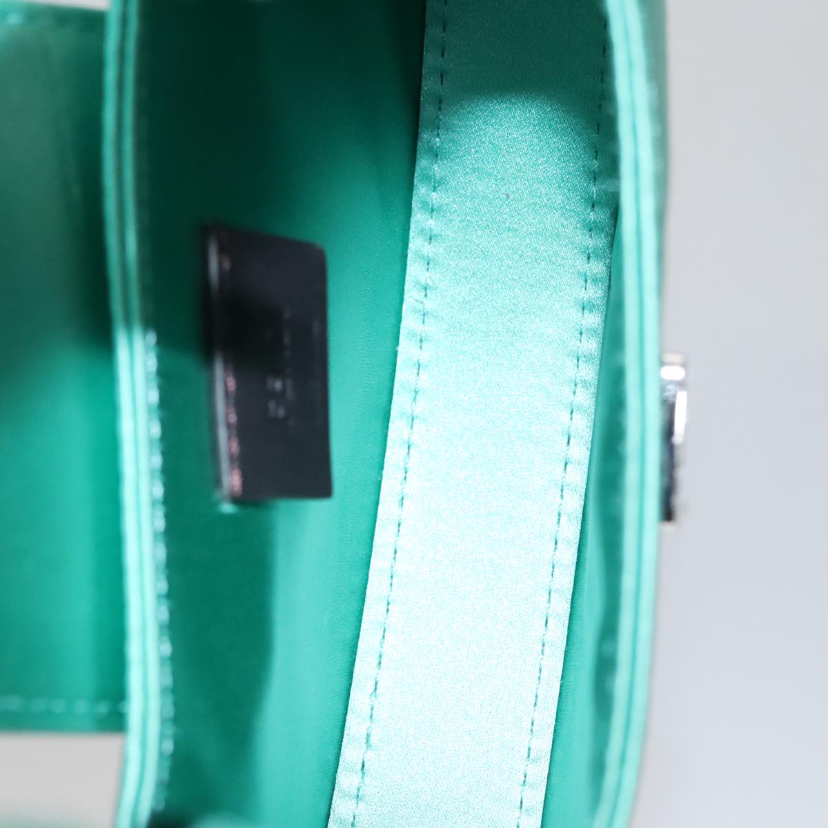 FENDI Hand Bag Satin Green 109715SA