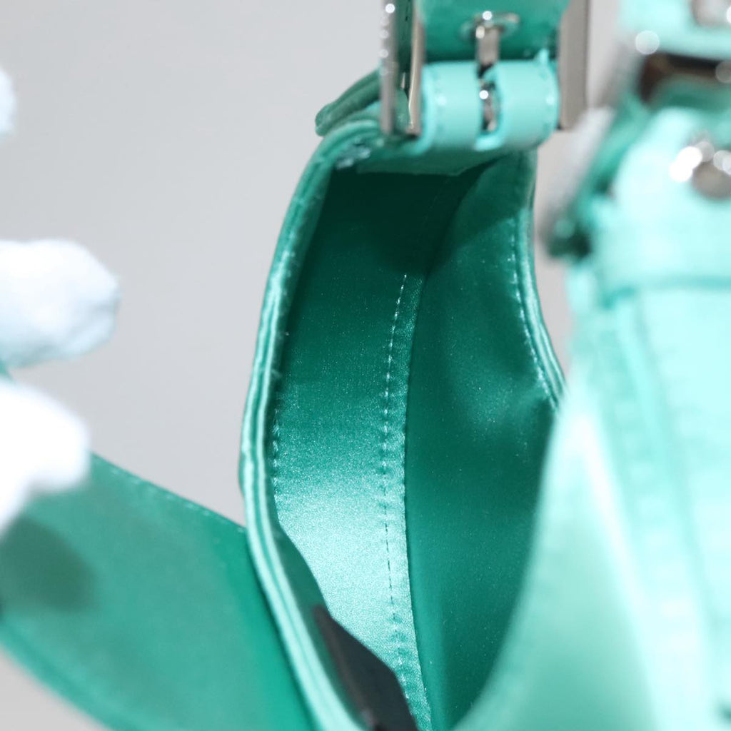 FENDI Hand Bag Satin Green 109715SA