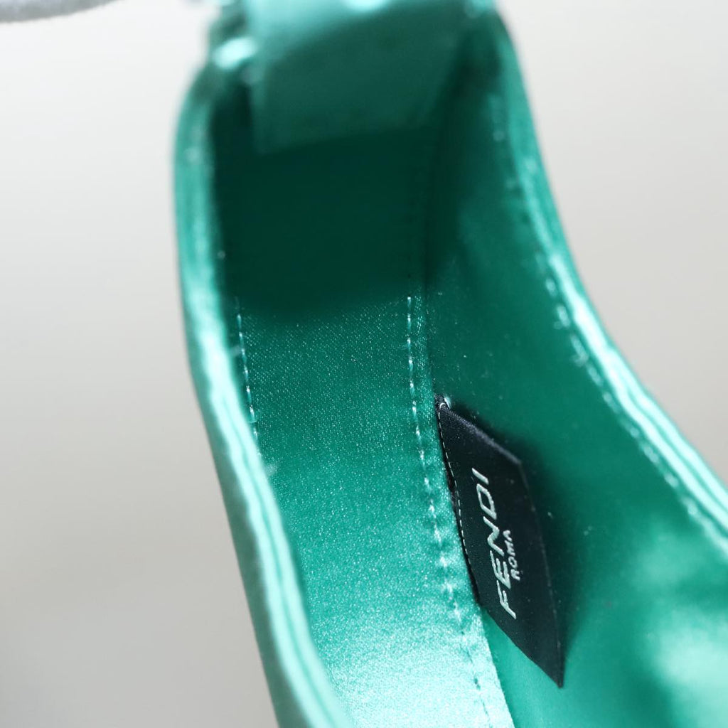 FENDI Hand Bag Satin Green 109715SA