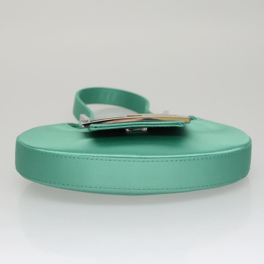 FENDI Hand Bag Satin Green 109715SA