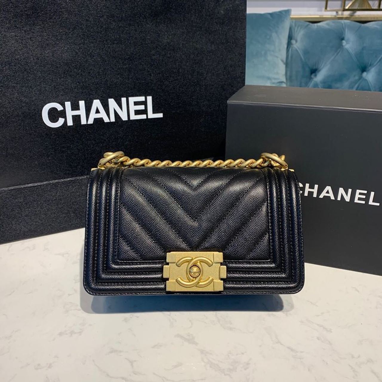 CHLMini Boy HandBag Black For Women, Women’s HandBag, Shoulder And Crossbody Bags 7.8in/20cm