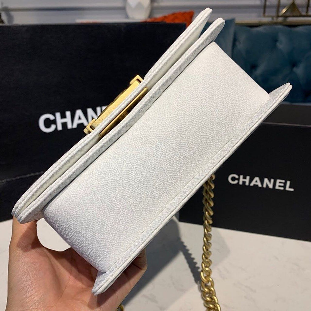 CHLSmall Boy Handbag White For Women, Women’s Bags, Shoulder And Crossbody Bags 7.8in/20cm A67085