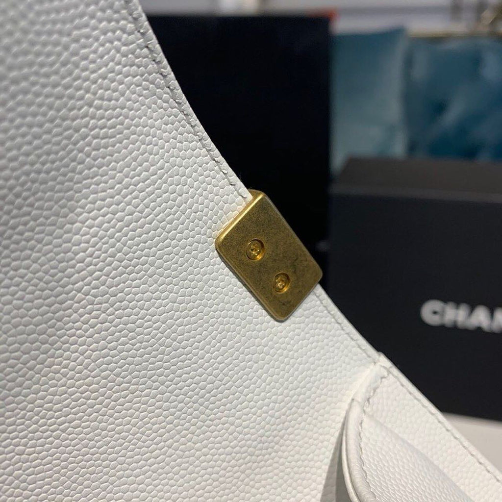 CHLSmall Boy Handbag White For Women Bags, Shoulder And Crossbody Bags 7.8in/20cm A67085