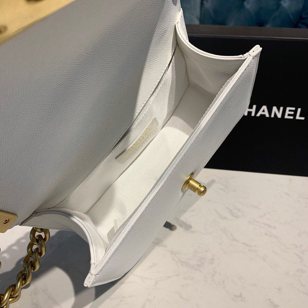 CHLSmall Boy Handbag White For Women Bags, Shoulder And Crossbody Bags 7.8in/20cm A67085