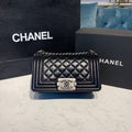 CHLSmall Boy Handbag Silver Hardware Black For Women Bags, Shoulder And Crossbody Bags 7.8in/20cm A67085
