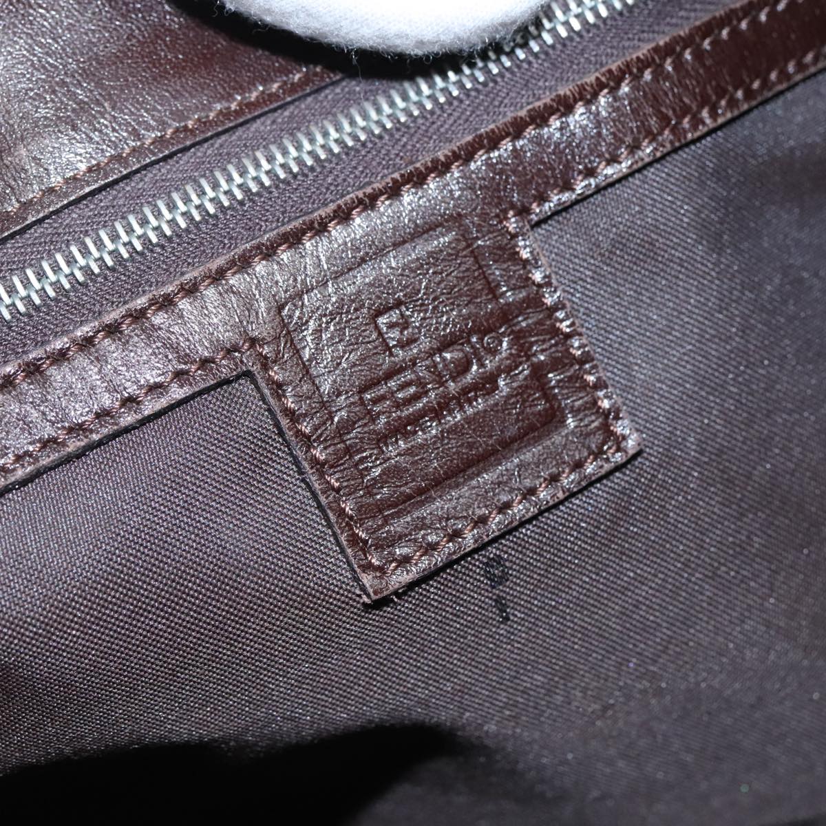 FENDI Zucca Canvas Tote Bag Brown Black 109930