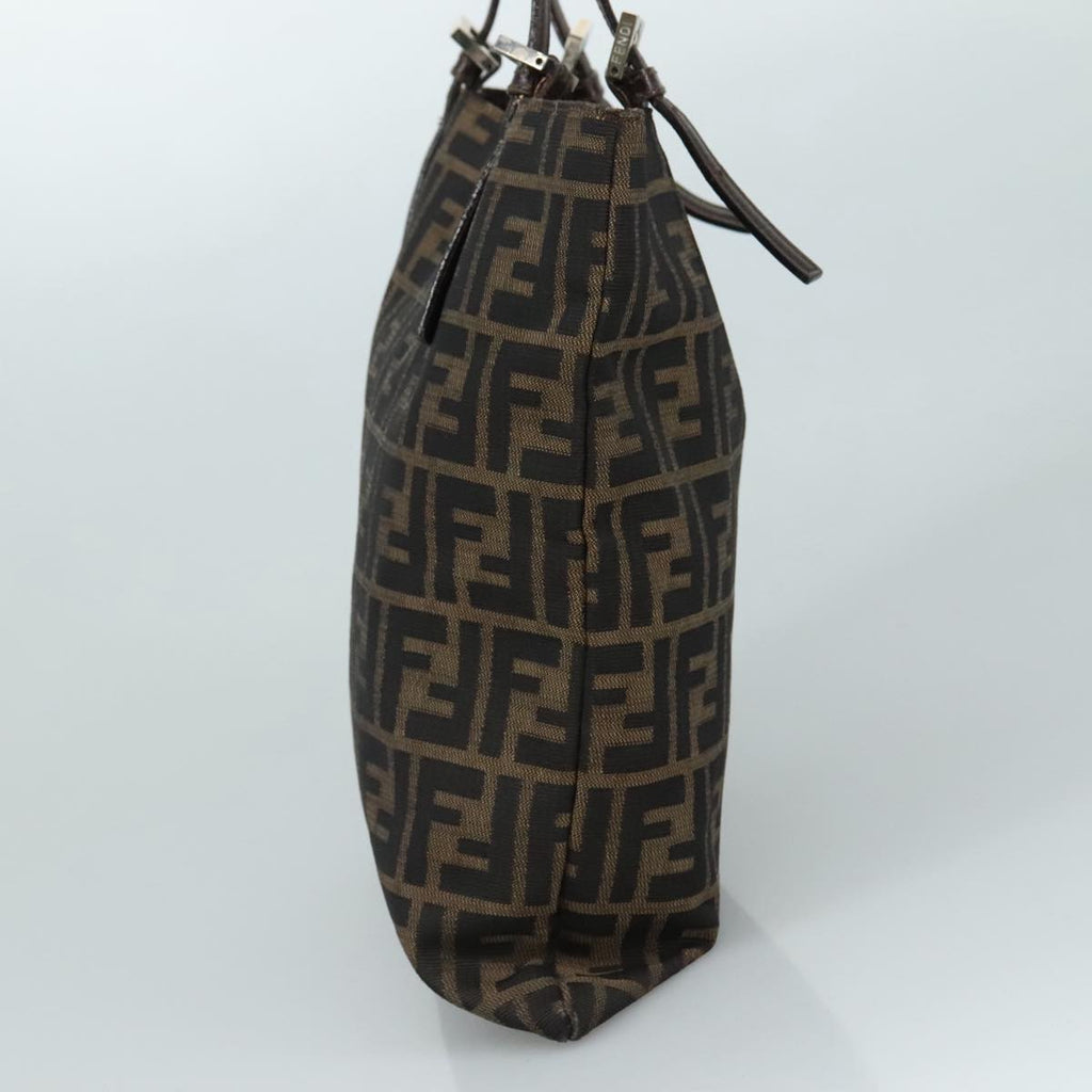 FENDI Zucca Canvas Tote Bag Brown Black 109930