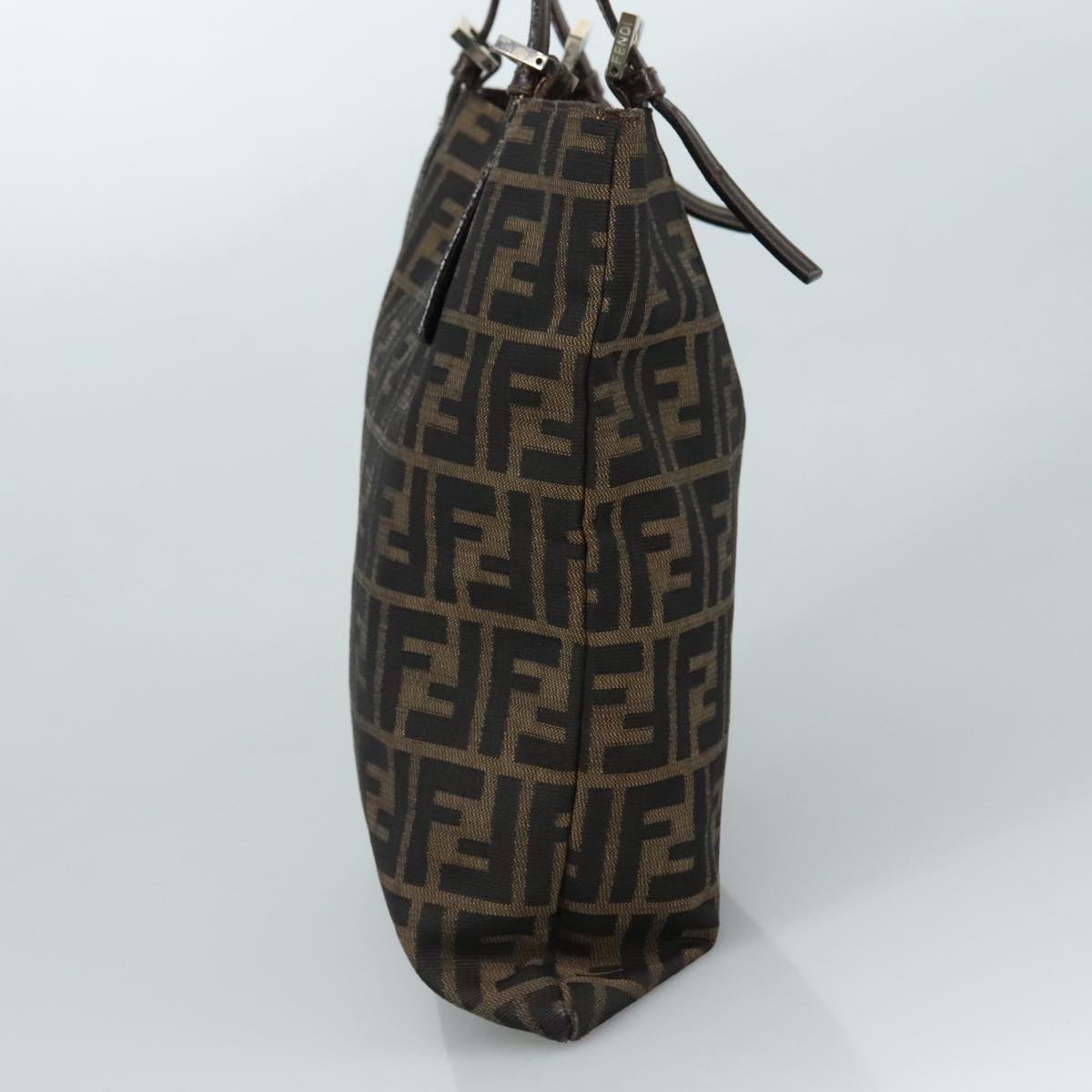 FENDI Zucca Canvas Tote Bag Brown Black 109930