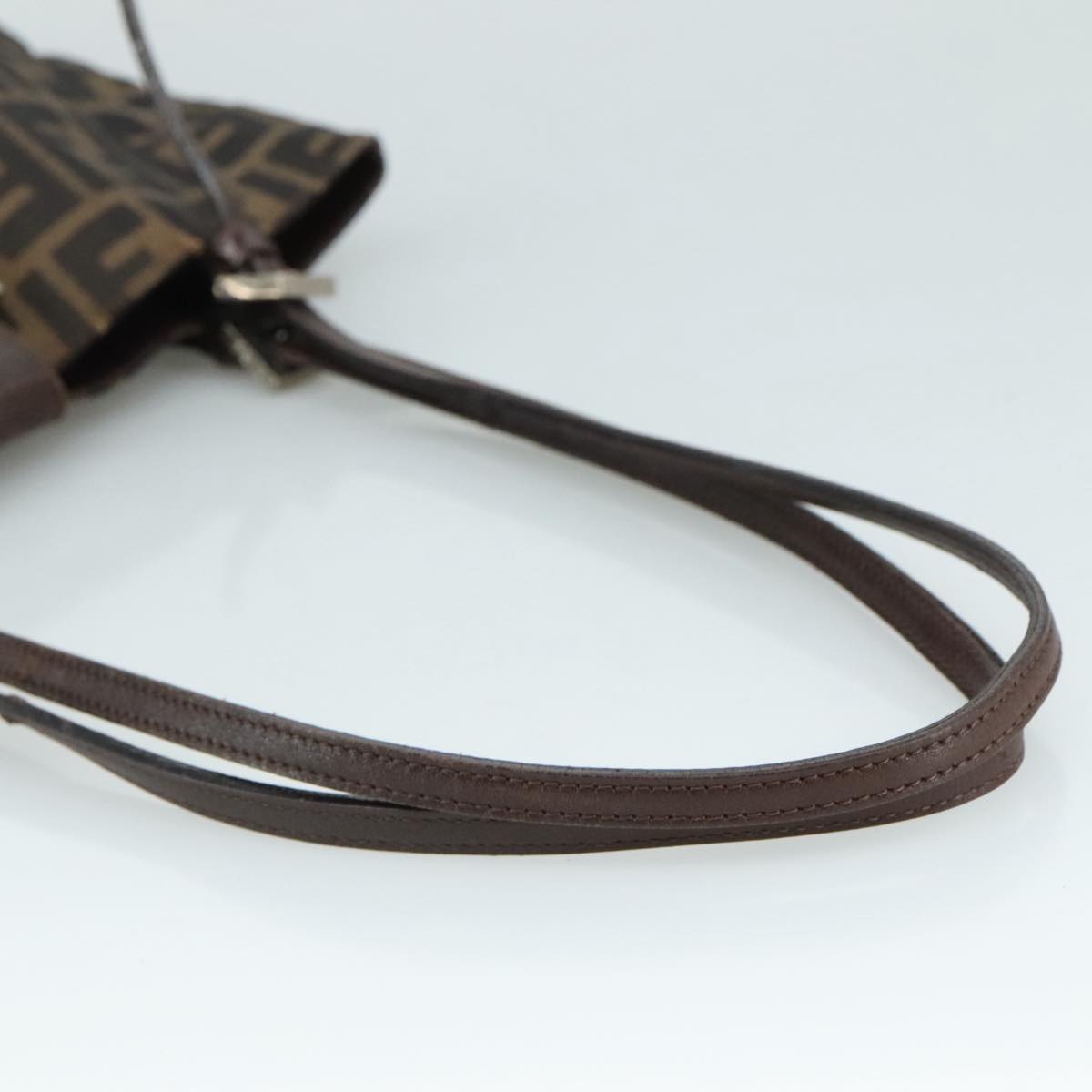 FENDI Zucca Canvas Tote Bag Brown Black 109930