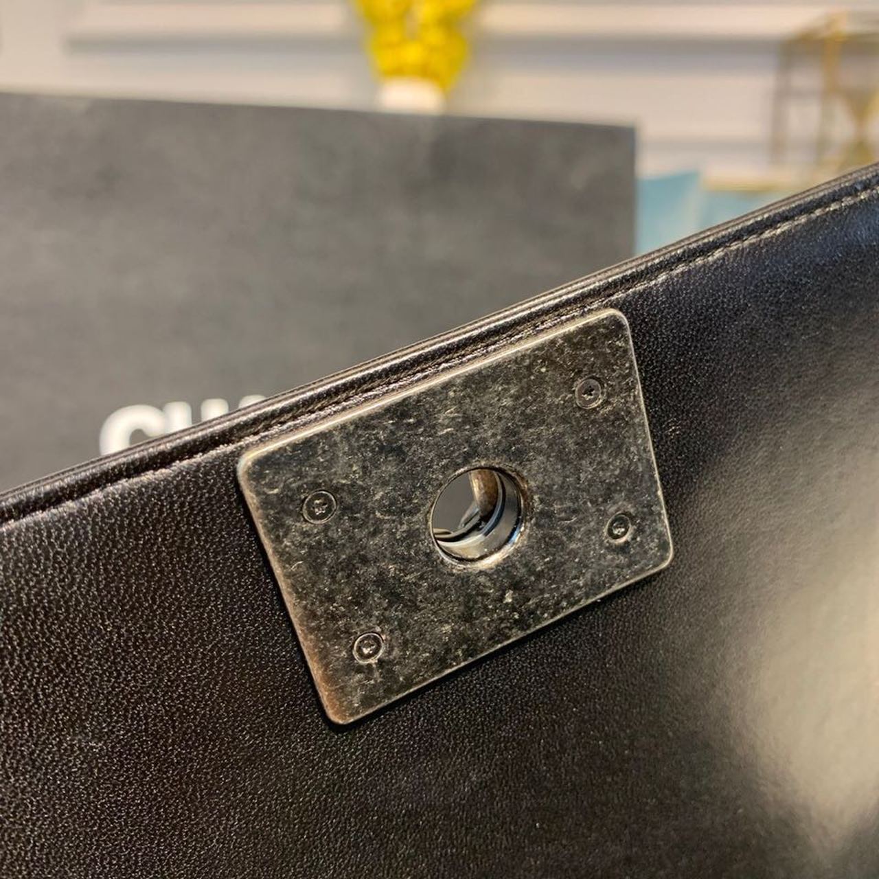 CHLSmall Boy Handbag Silver Hardware Black For Women, Women’s Bags, Shoulder And Crossbody Bags 7.8in/20cm A67085