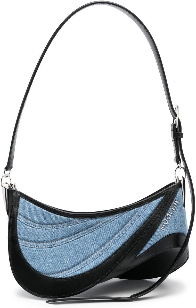 Small Bi Color Denim Spiral Curve 01
