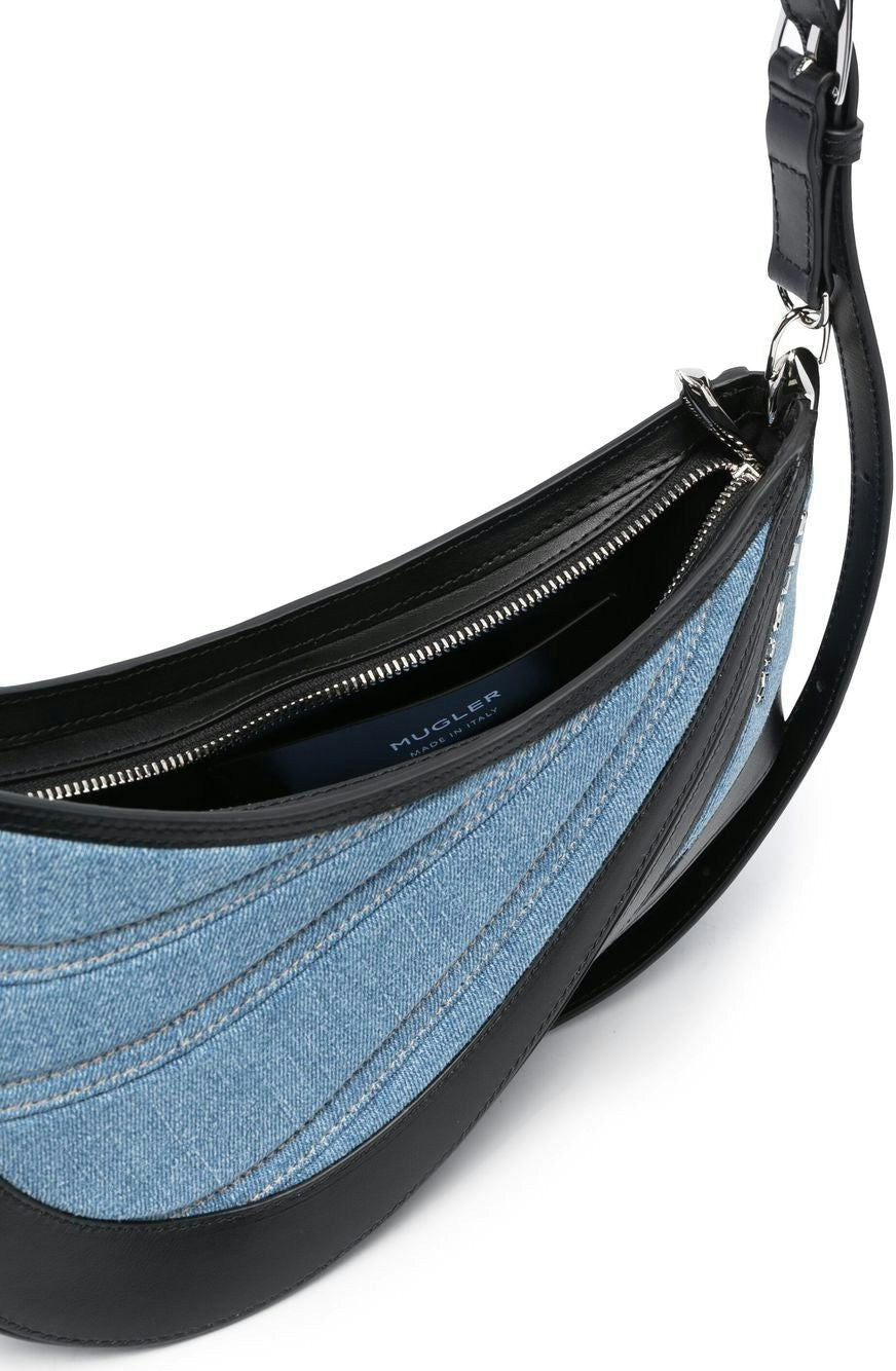 Small Bi Color Denim Spiral Curve 01