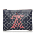 Louis Vuitton Pochette Apollo Blue Monogram Upside Down Canvas