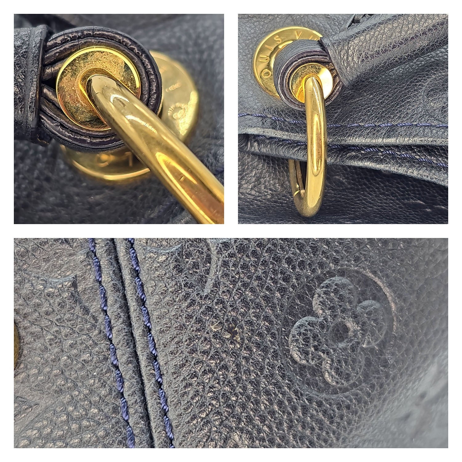 Louis Vuitton Monogram Empreinte Blue Artsy MM Hobo