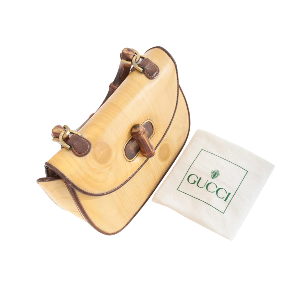 Gucci handbag with bamboo handle - '90s