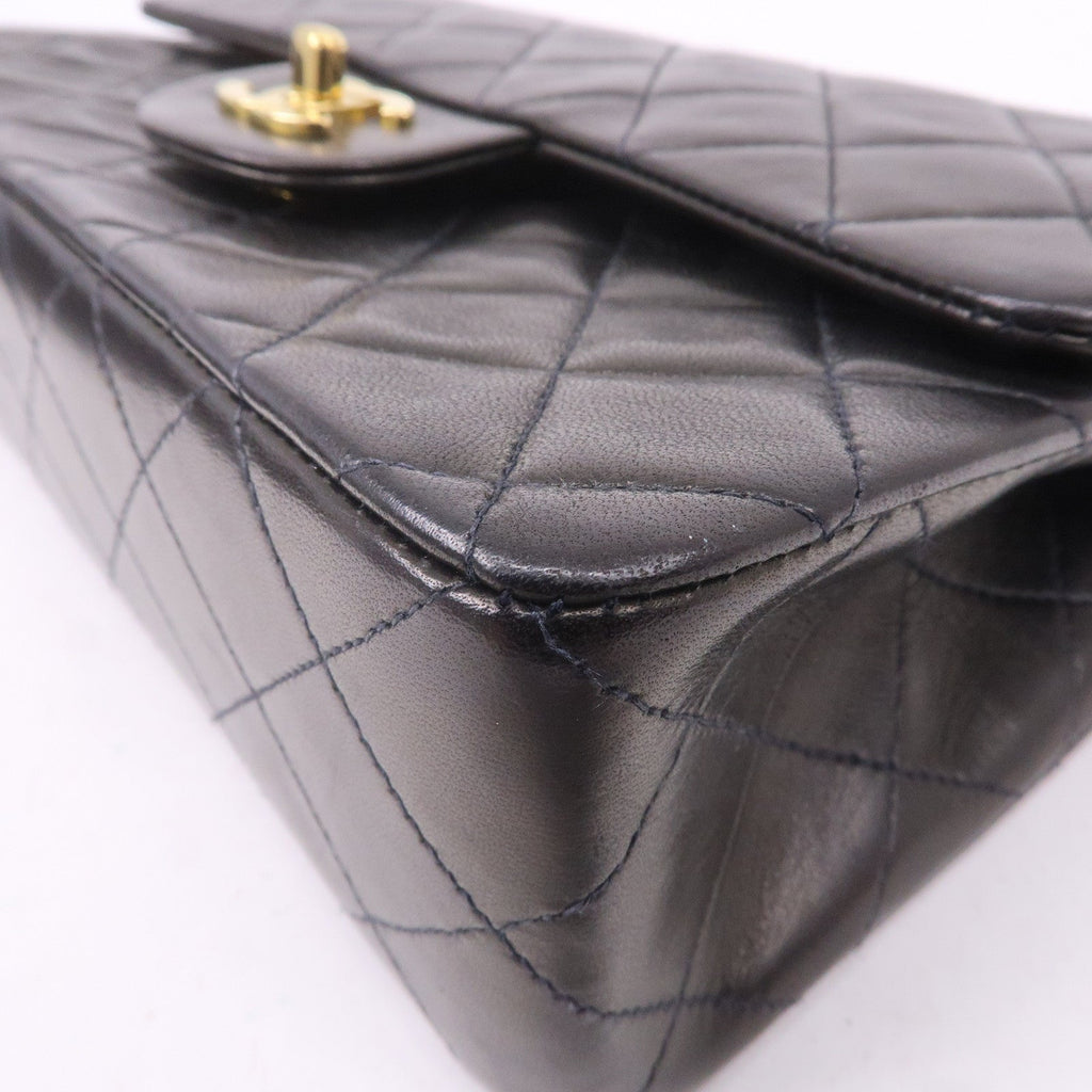 CHANEL Matelasse Lamb Skin 23 Double Flap Shoulder Bag A01113