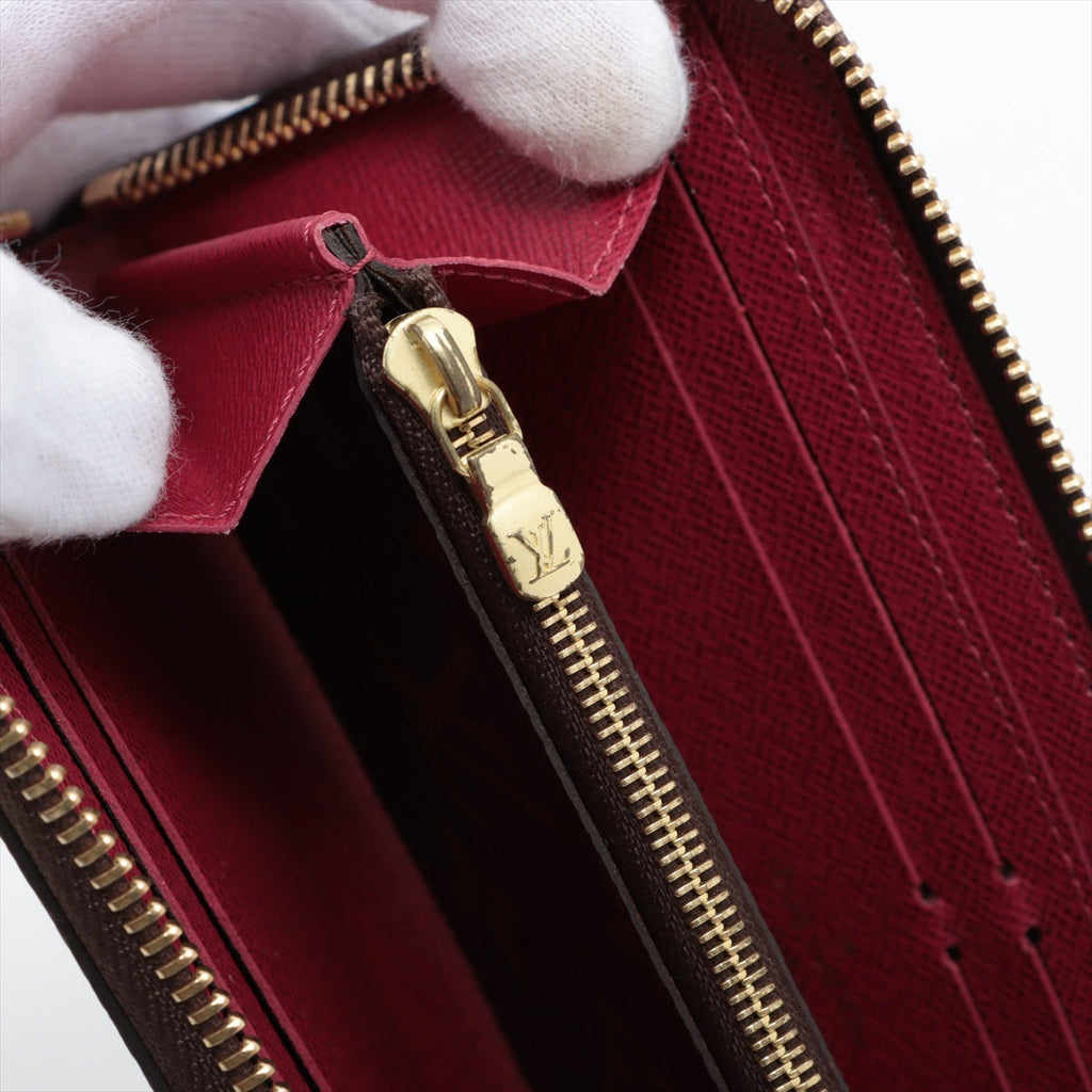Louis Vuitton Monogram Clemence Long Wallet Fuchsia