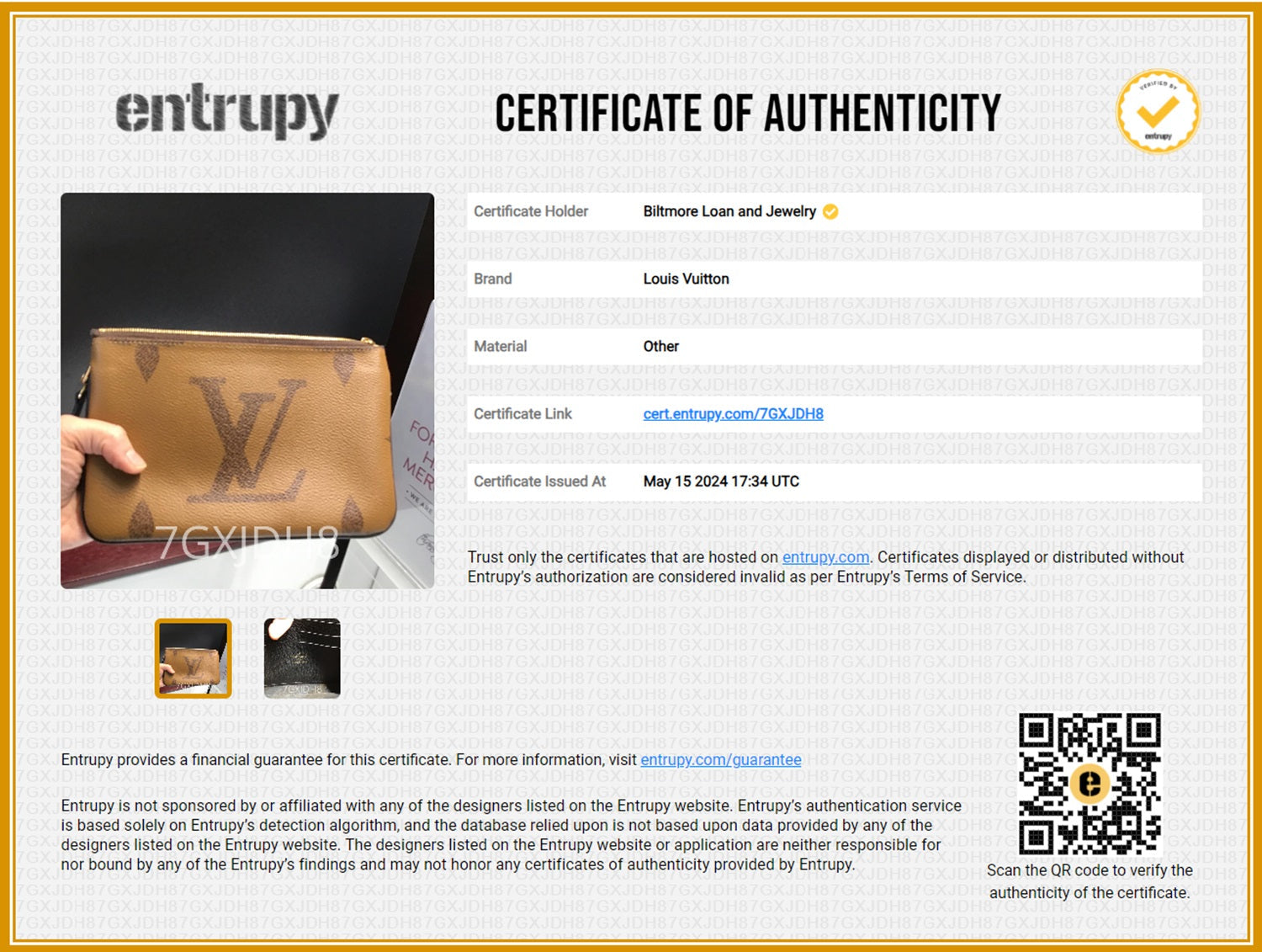 Louis Vuitton Reverse Monogram Giant Double Zip Pochette with Strap