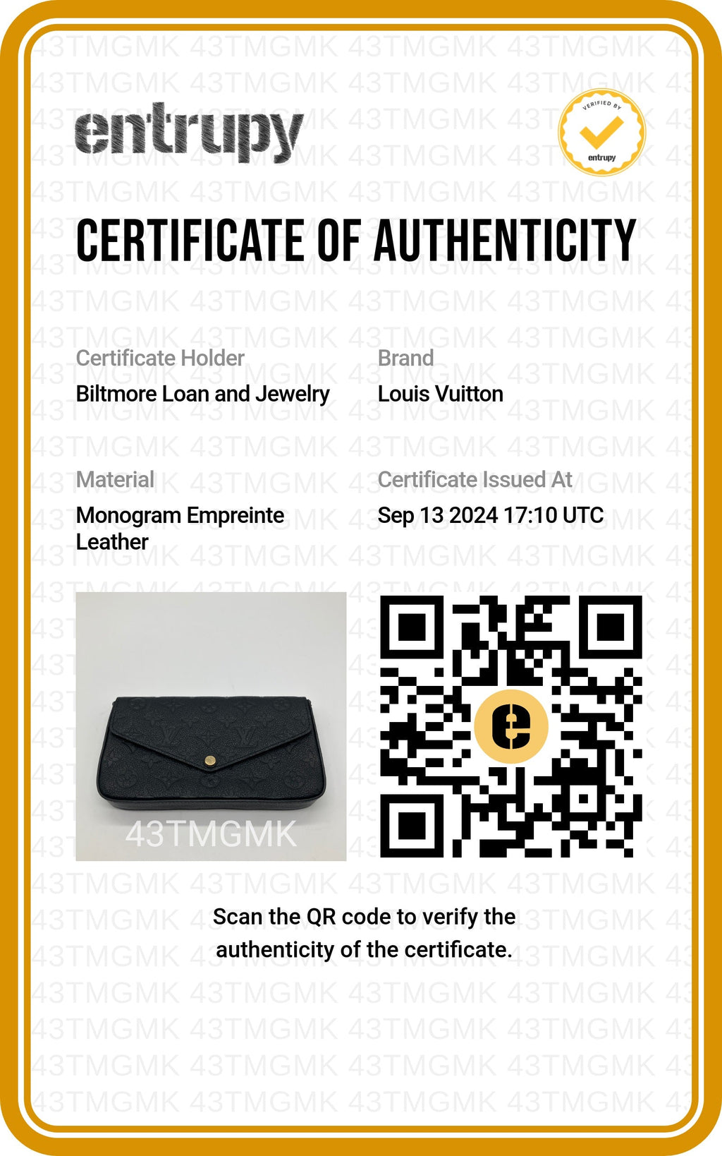 Louis Vuitton Monogram Empreinte Felicie Pochette with Zip Insert