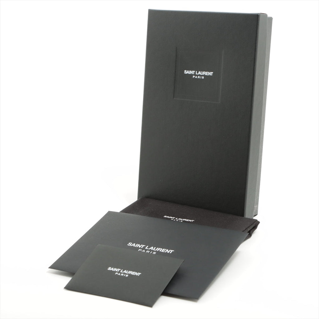 Saint Laurent V Stitch Envelop Long Wallet Black
