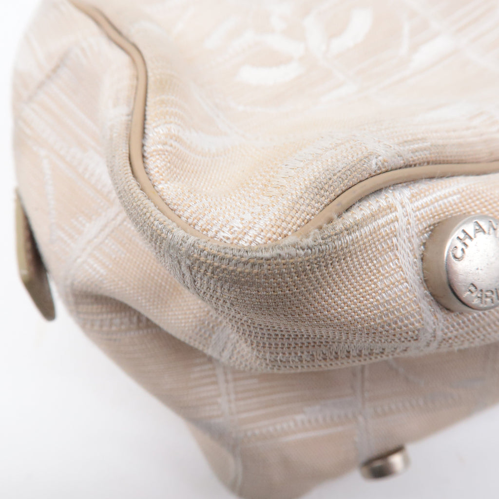 CHANEL New Travel Line Nylon Jacquard Leather Mini Bag A15828