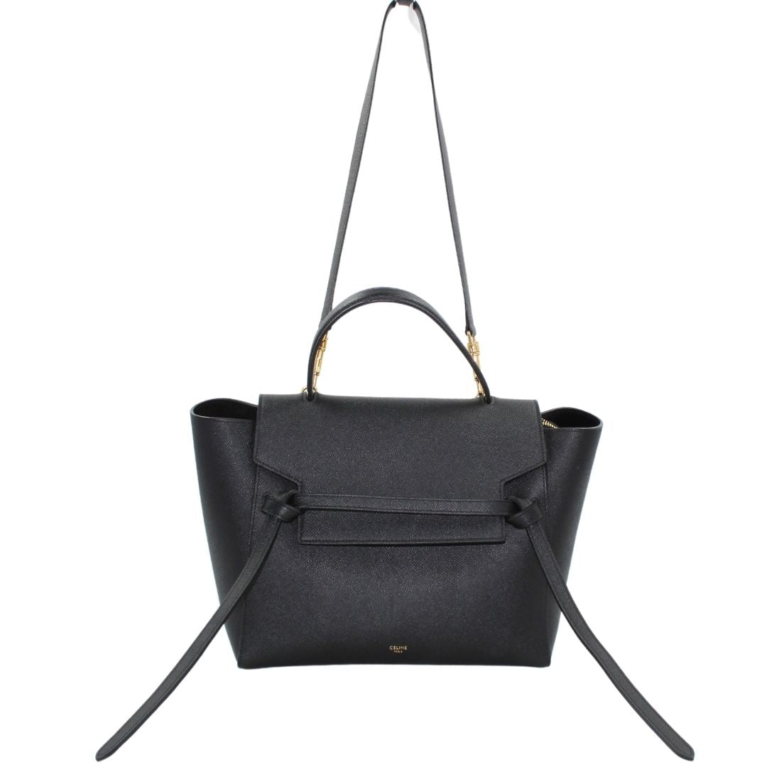 Celine Grained Calfskin Micro Belt Bag Black