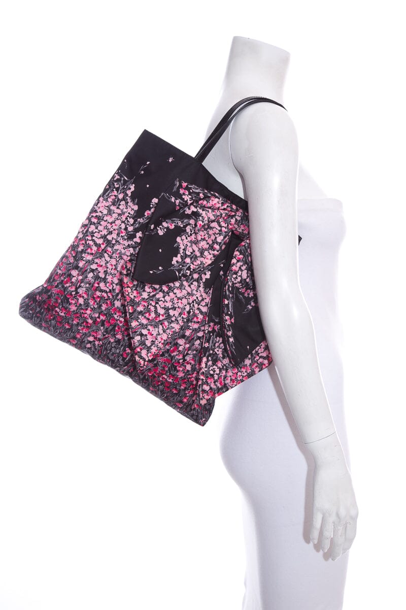 Red Valentino Floral  Nylon Bow Detail Tote