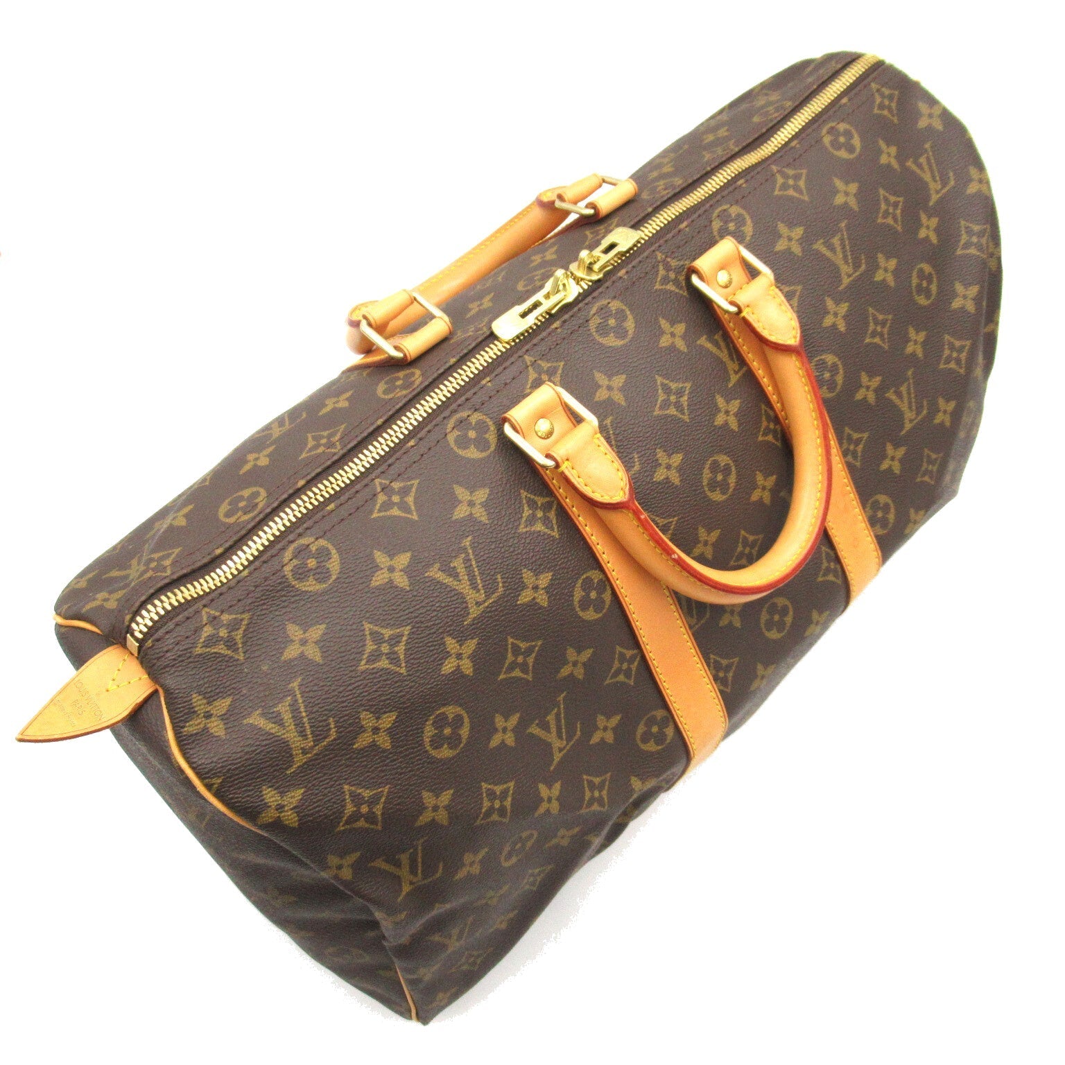 Louis Vuitton Keepall 45 Boston Bag PVC Coated Canvas Monogram Brown M41428