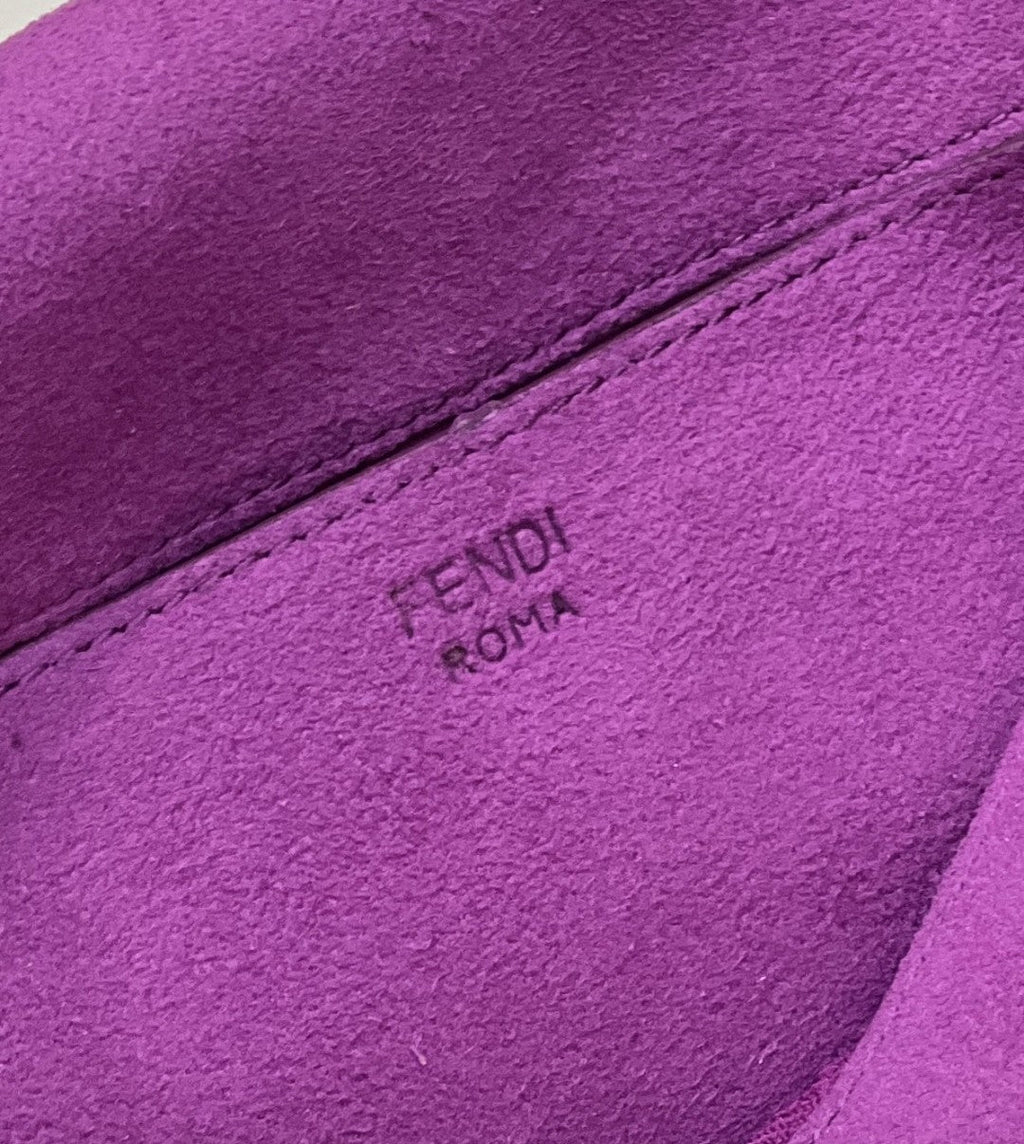 FI Baguette Chain MiGLAMI Purple FF Fabric Bag For Woman 14.5cm/6in 8BR793AHW5F1GEH