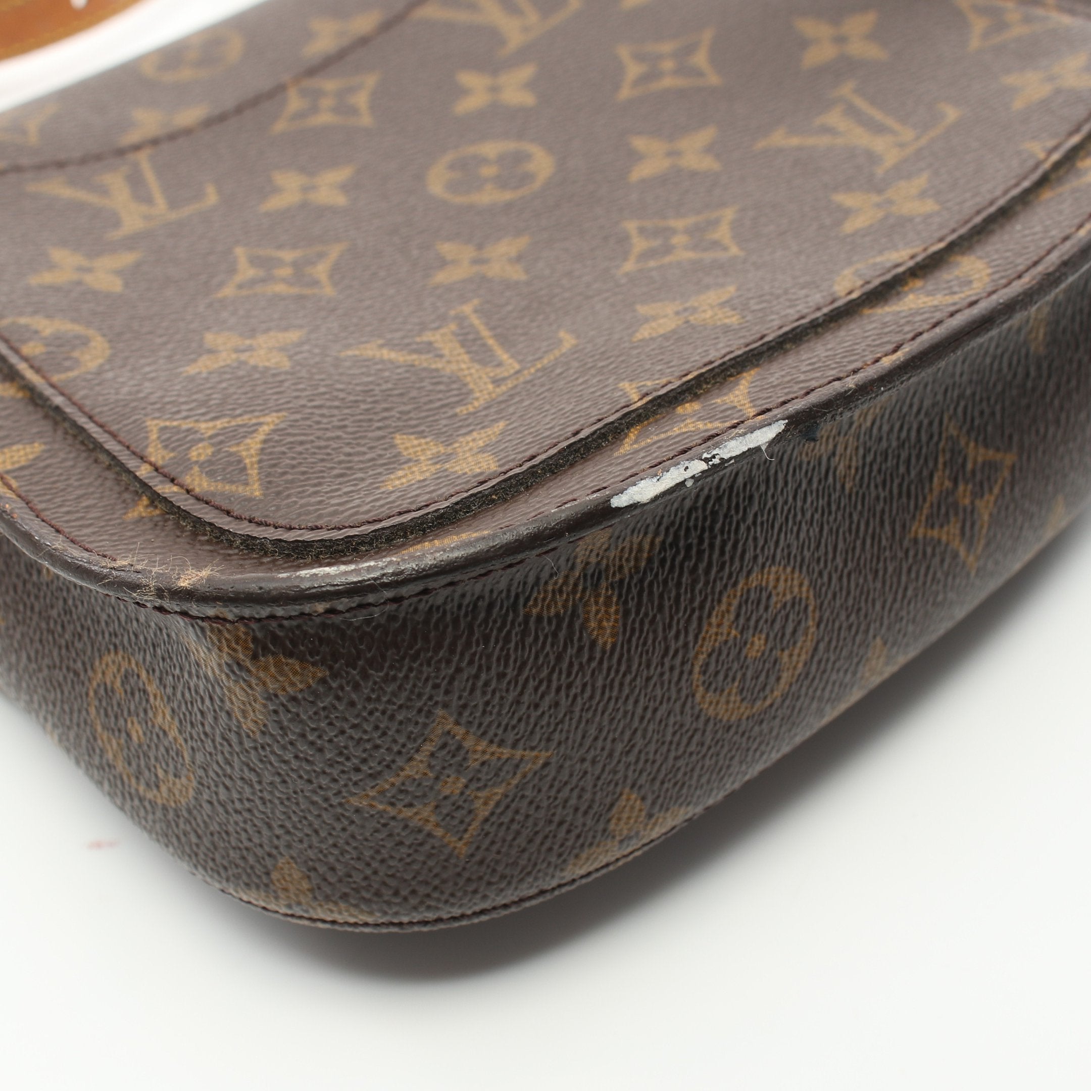 Sun Crew MM Monogram Shoulder Bag PVC Leather Brown