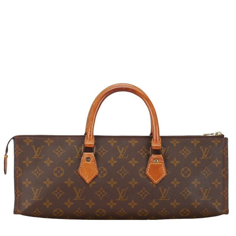 Louis Vuitton Monogram Sax Triangle Handbag M51360 Brown PVC Leather  Louis Vuitton