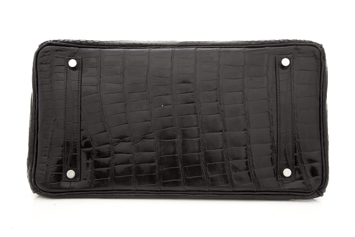HermÃƒÆ’Ã‚Â¨s Black 35cm Crocodile Birkin W/ Palladium HW