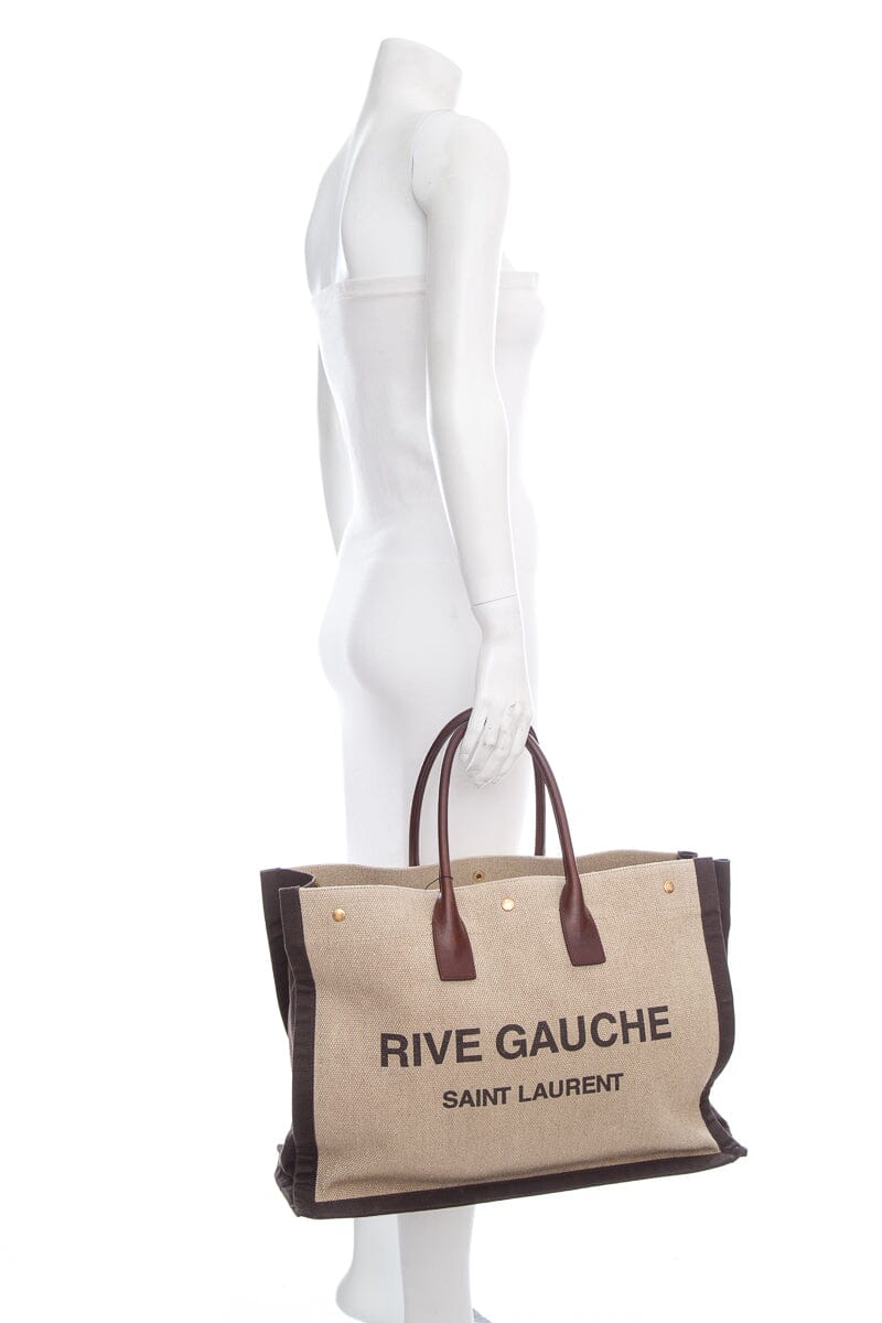 Saint Laurent Beige Rive Gauche Printed Tote
