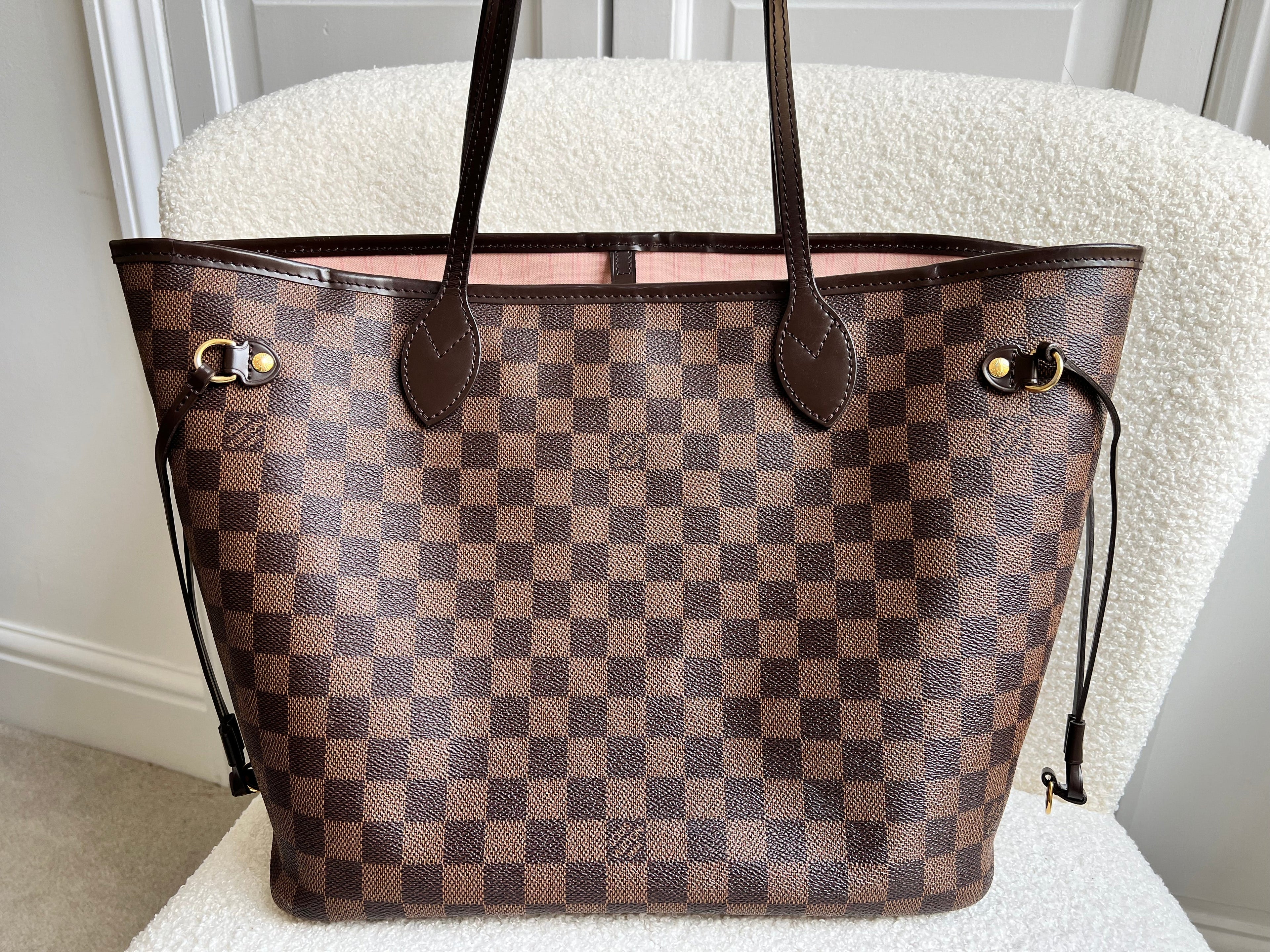 Louis Vuitton Neverfull MM Damier Ebene Rose Ballerine (RRP £1410)