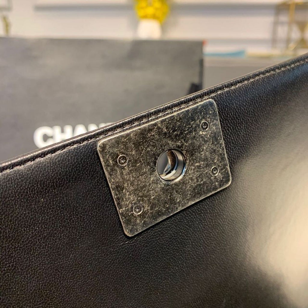 CHL Boy Handbag Silver Hardware Black For Women, Women’s Bags, Shoulder And Crossbody Bags 9.8in/25cm A67086