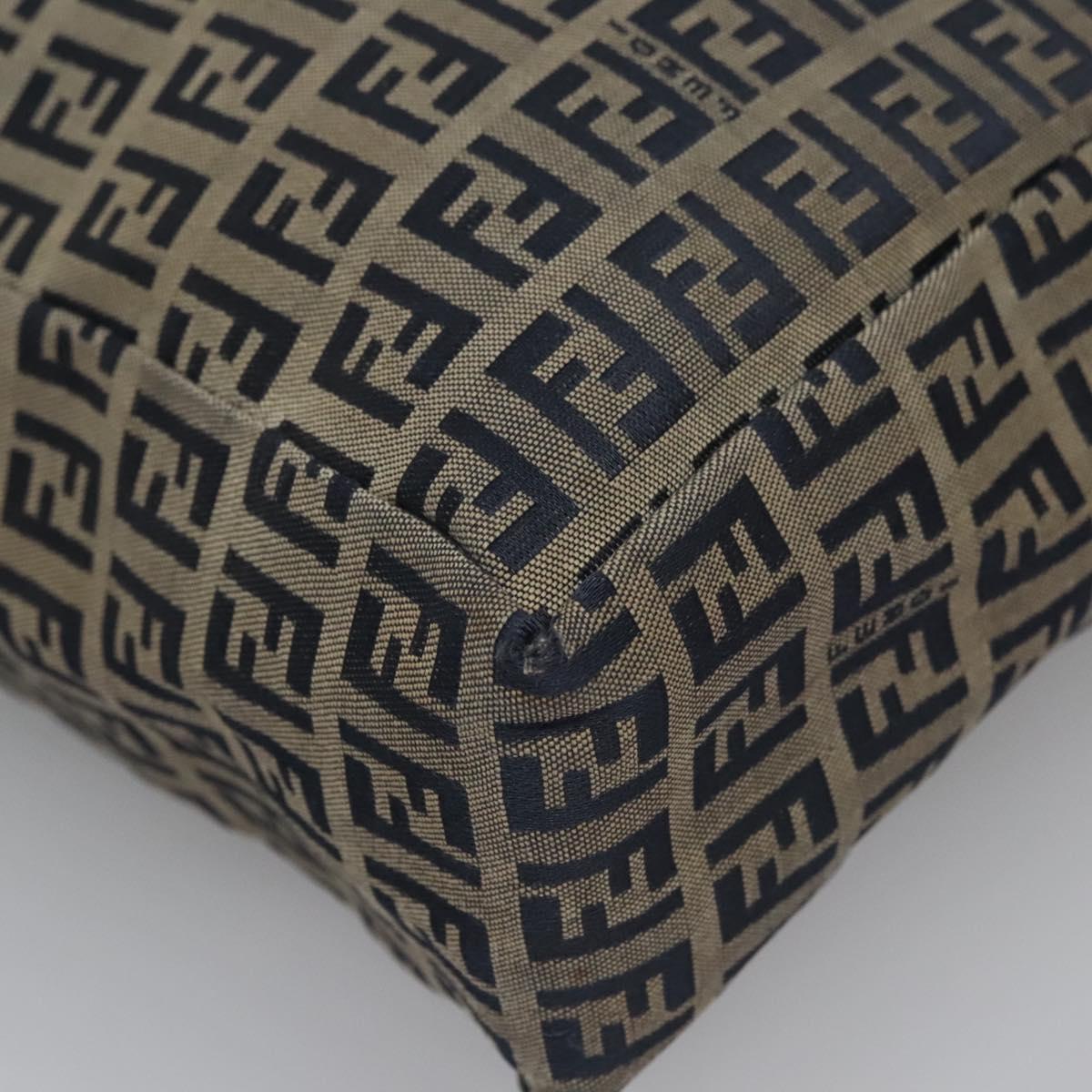 FENDI Zucchino Canvas Tote Bag Navy 110364