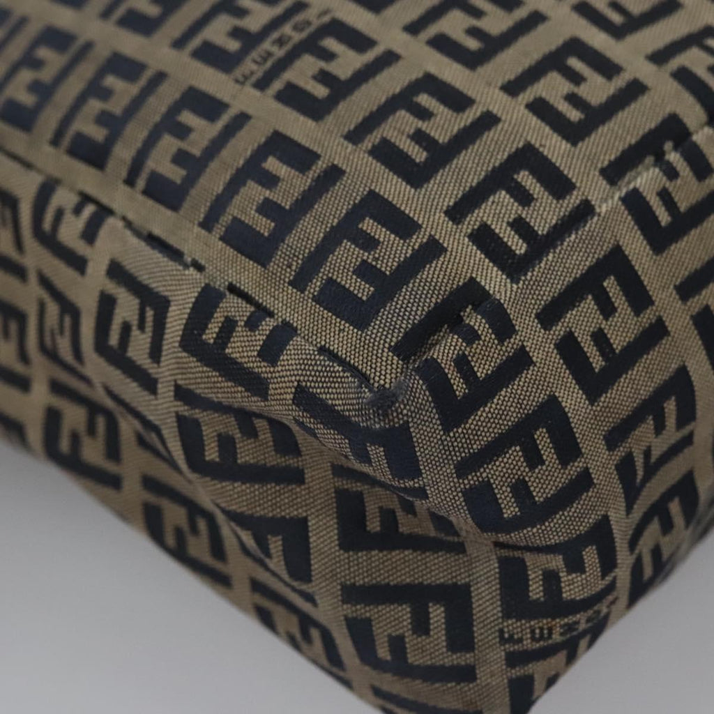 FENDI Zucchino Canvas Tote Bag Navy 110364