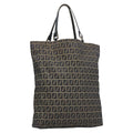 FENDI Zucchino Canvas Tote Bag Navy 110364