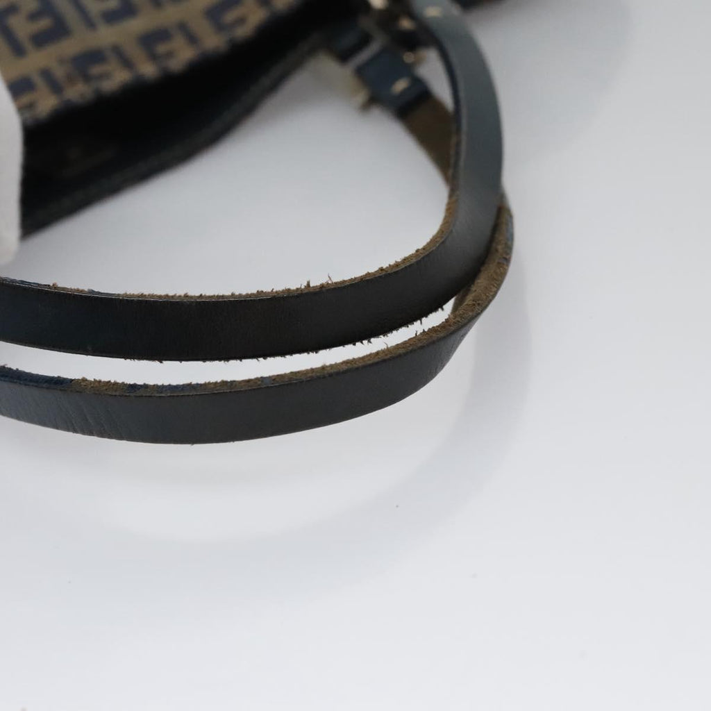 FENDI Zucchino Canvas Tote Bag Navy 110364