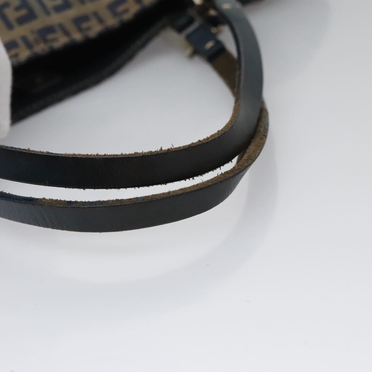 FENDI Zucchino Canvas Tote Bag Navy 110364