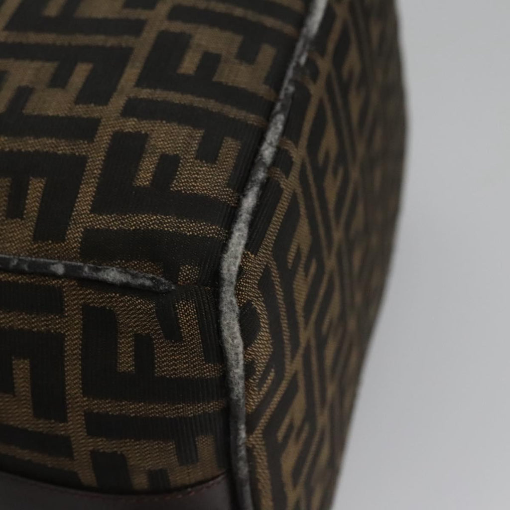 FENDI Zucca Canvas Hand Bag Brown 110512
