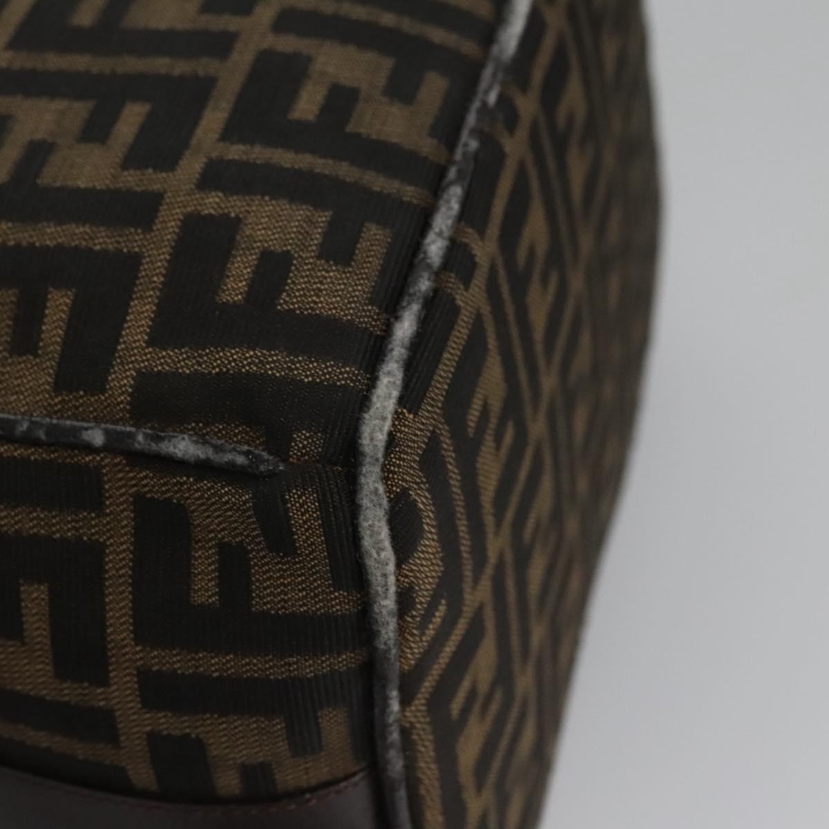 FENDI Zucca Canvas Hand Bag Brown 110512