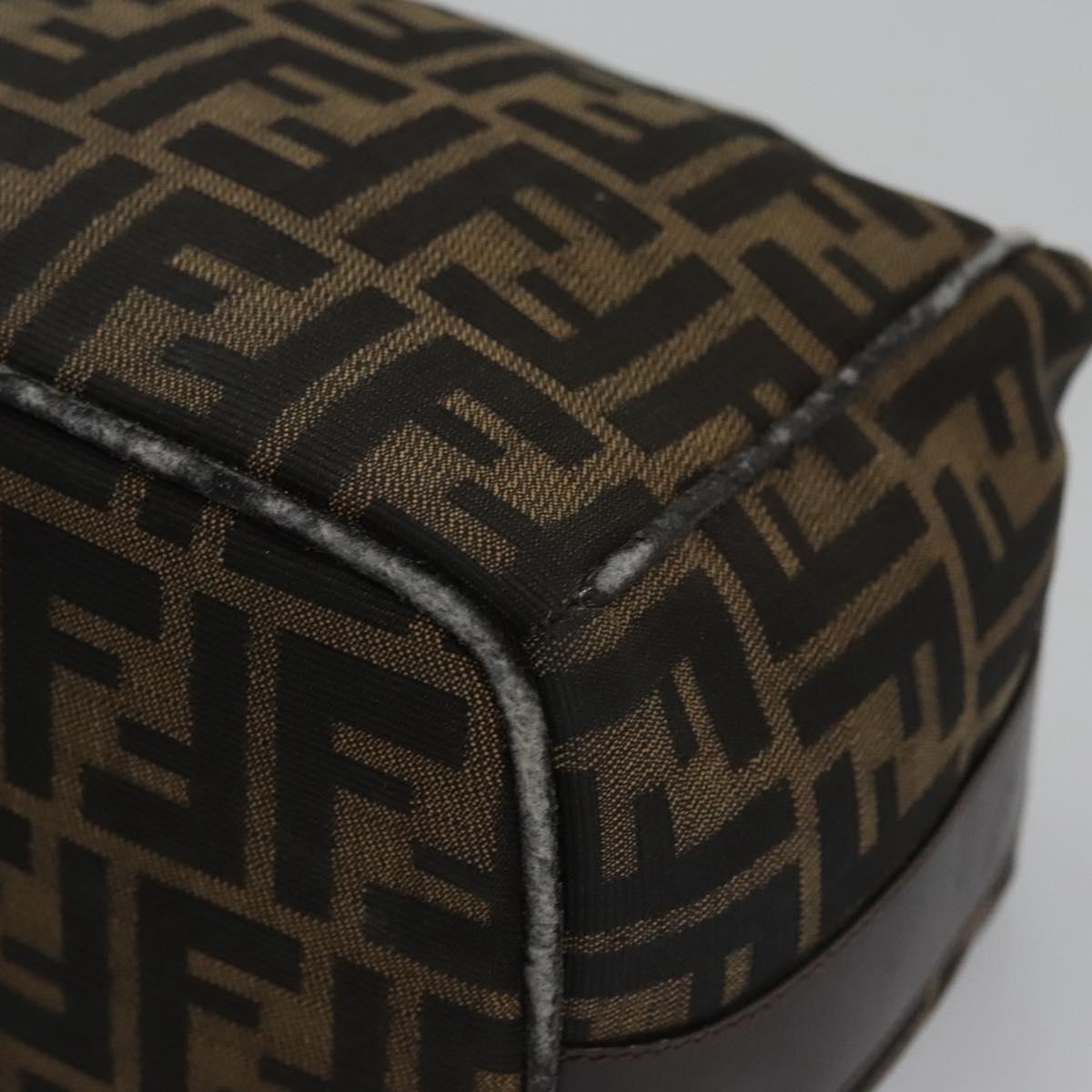 FENDI Zucca Canvas Hand Bag Brown 110512