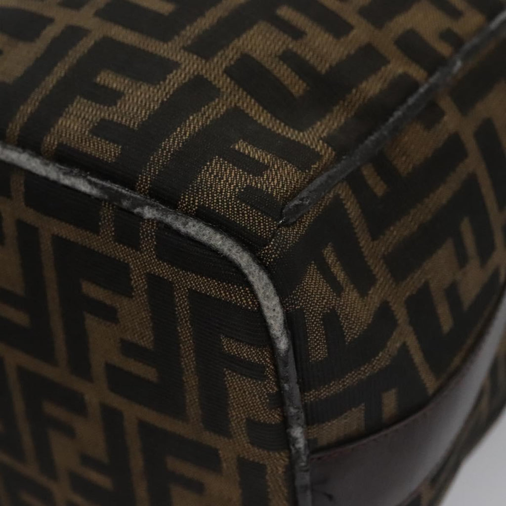 FENDI Zucca Canvas Hand Bag Brown 110512